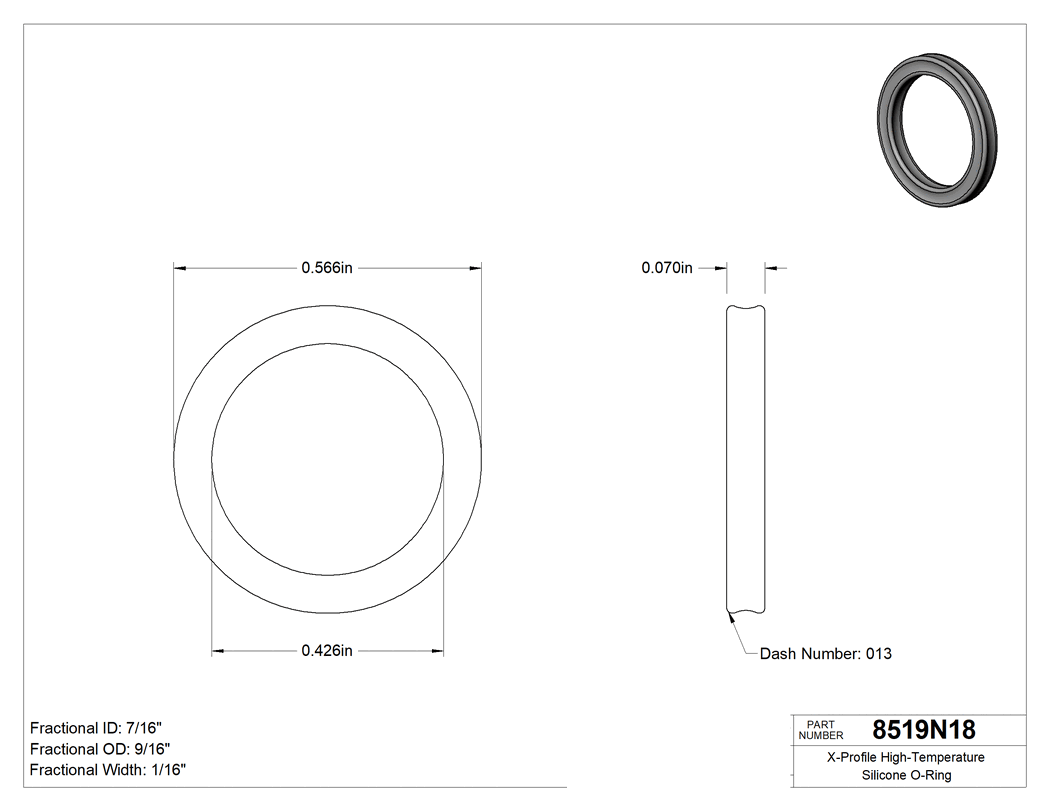 Technical drawing - 8519N18